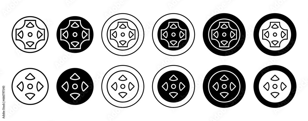 Game controller arrows icon. remote control push button arrow key symbol set. Game console qpad or keypad vector sign. Gaming joystick push button pad line logo Game controller arrows icon. remote control push button arrow key symbol set. Game console qpad or keypad vector sign. Gaming joystick push button pad line logo