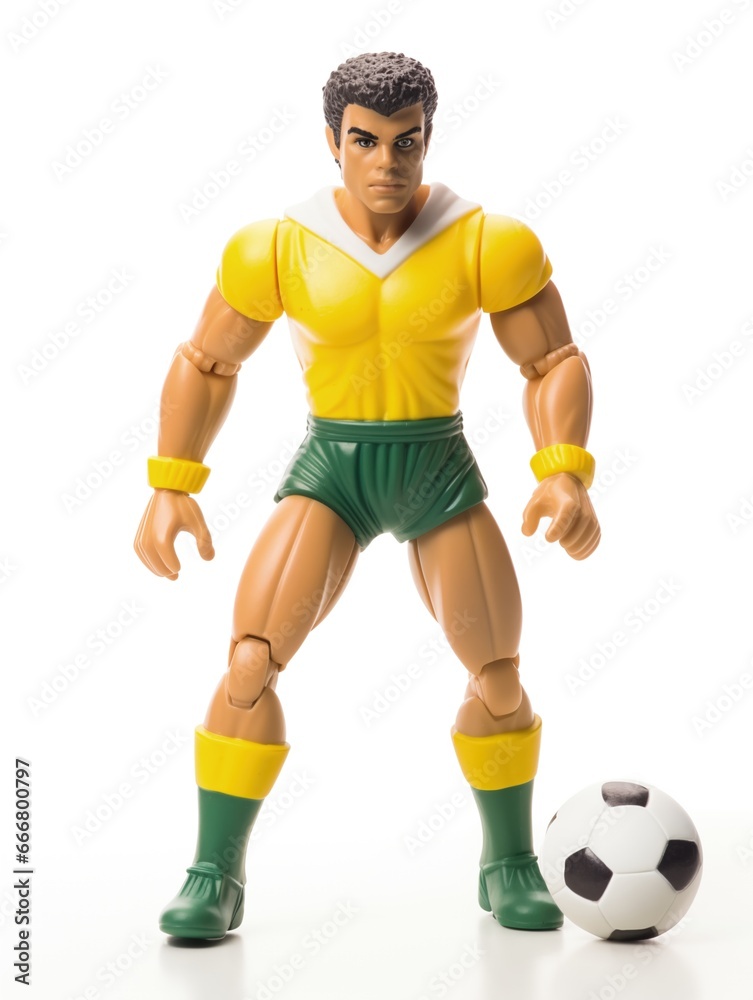 A soccer player plastic action figure