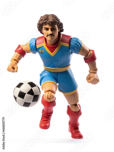 A soccer player plastic action figure