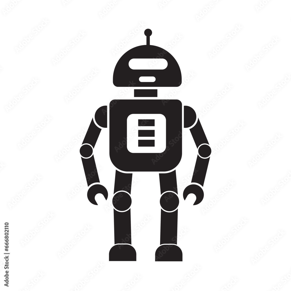robot icon logo vector design template