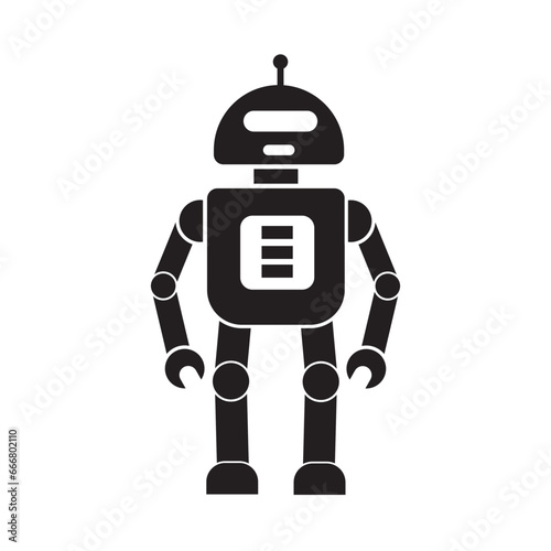robot icon logo vector design template