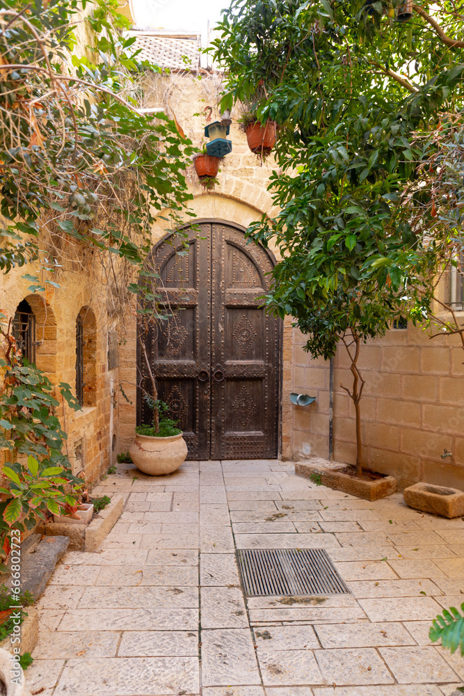 View from the historic streets of Jaffa, Israel
