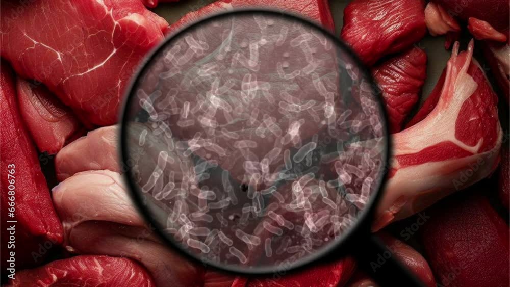 Searching for bacteria in raw meat Searching for bacteria in raw meat