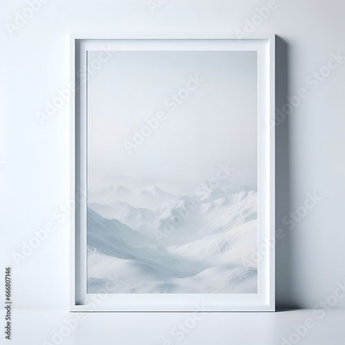 picture frame on wall  AI Generated