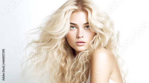 young blonde woman with gorgeous hair