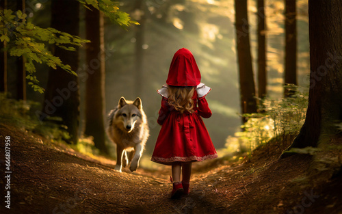 Little Red Riding Hood meets the Big Bad Wolf photo
