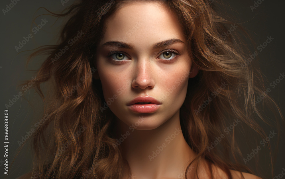 Anatomically perfect beautiful female face Anatomically perfect beautiful female face