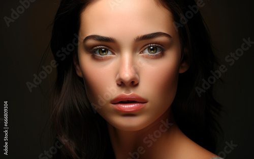 Anatomically perfect beautiful female face