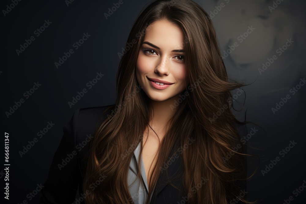 Portrait of a young happy woman. Office worker. Manager. beautiful smile