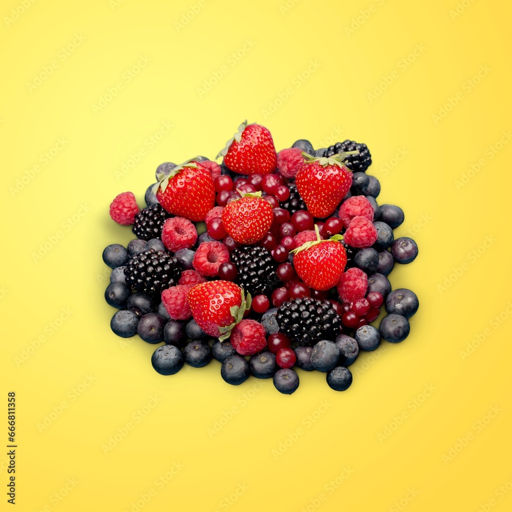 Many different fresh ripe berries Many different fresh ripe berries