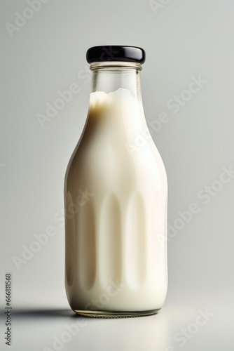 milk in a bottle. milk drink. kefir. yogurt. dairy breakfast