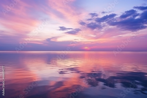 Stunning pink-purple sunrise on the sea © Оксана Олейник