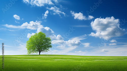 green field tree and blue skygreat