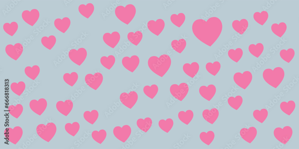 Seamless hearts pattern. Vector repeating texture