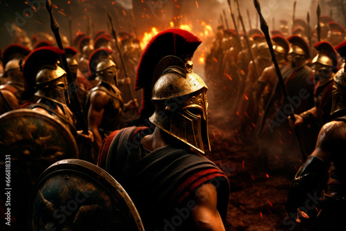 Warriors of Ancient Greece: Spartans at the Hot Gates, Their Resolute Bravery and Formidable Phalanx Breaking the Bounds of History