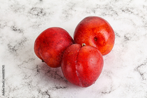 Ripe sweet juicy red plum