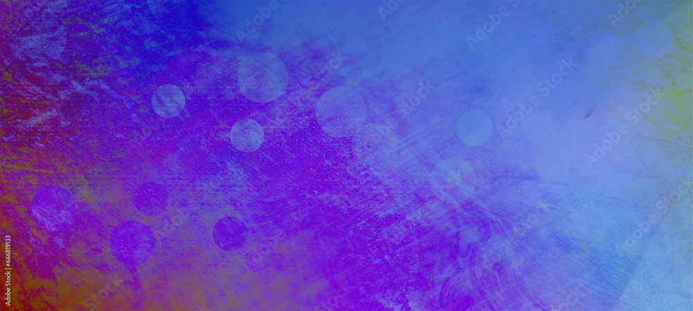 Purple, blue bokeh widescreen for holidays and new year backgrounds, Usable for banner, poster, Ad, events, party, sale, celebrations, and various design works