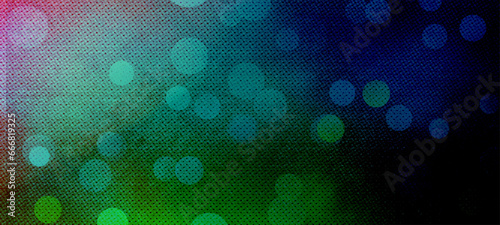 Green, blue bokeh widescreen for holidays and new year backgrounds, Usable for banner, poster, Ad, events, party, sale, celebrations, and various design works