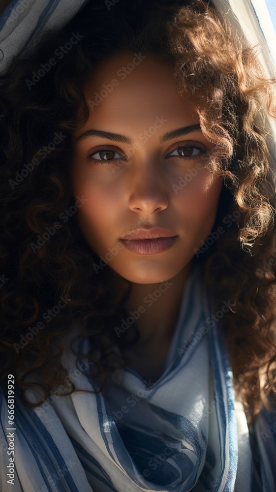 Beautiful Moroccan girl. AI generation