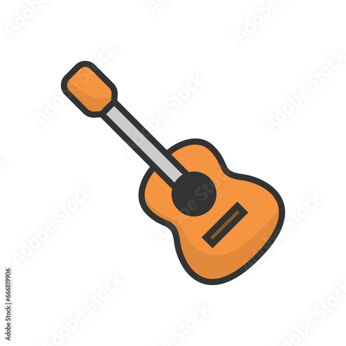 guitar icon vector illustration
