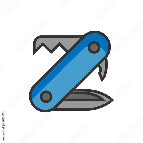 pocket knife icon illustration