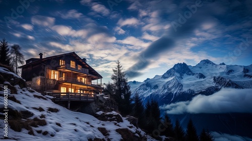 Chalet in the mountains, wi...