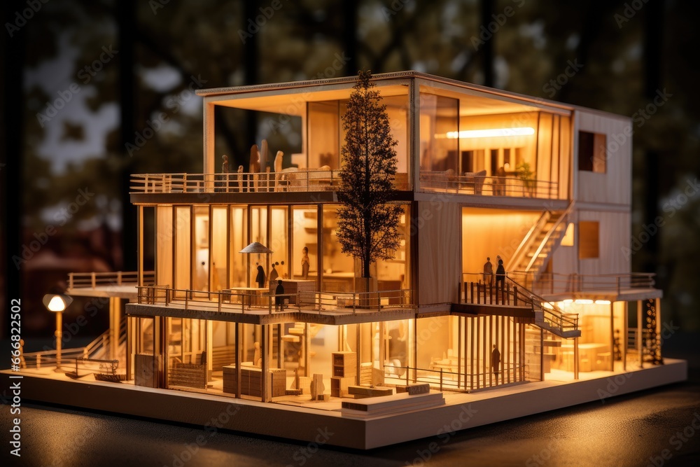 Architectural model of a modern house. New home, investment, finance and real estate concept. Architectural model of a modern house. New home, investment, finance and real estate concept.