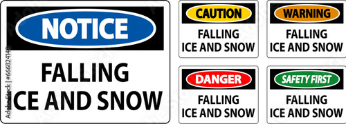 Caution Sign Falling Ice And Snow © Seetwo