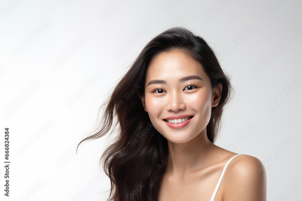 Portrait of a Asian woman standing and looking at the camera. Face of healthy woman, Lifestyle portrait photography. Portrait of a Asian woman standing and looking at the camera. Face of healthy woman, Lifestyle portrait photography.