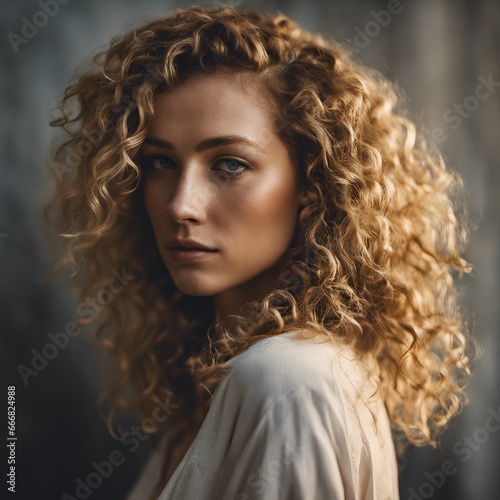 Blonde Curly