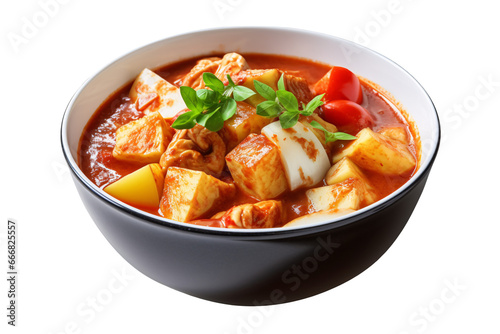 Soft tofu stew, Korean food