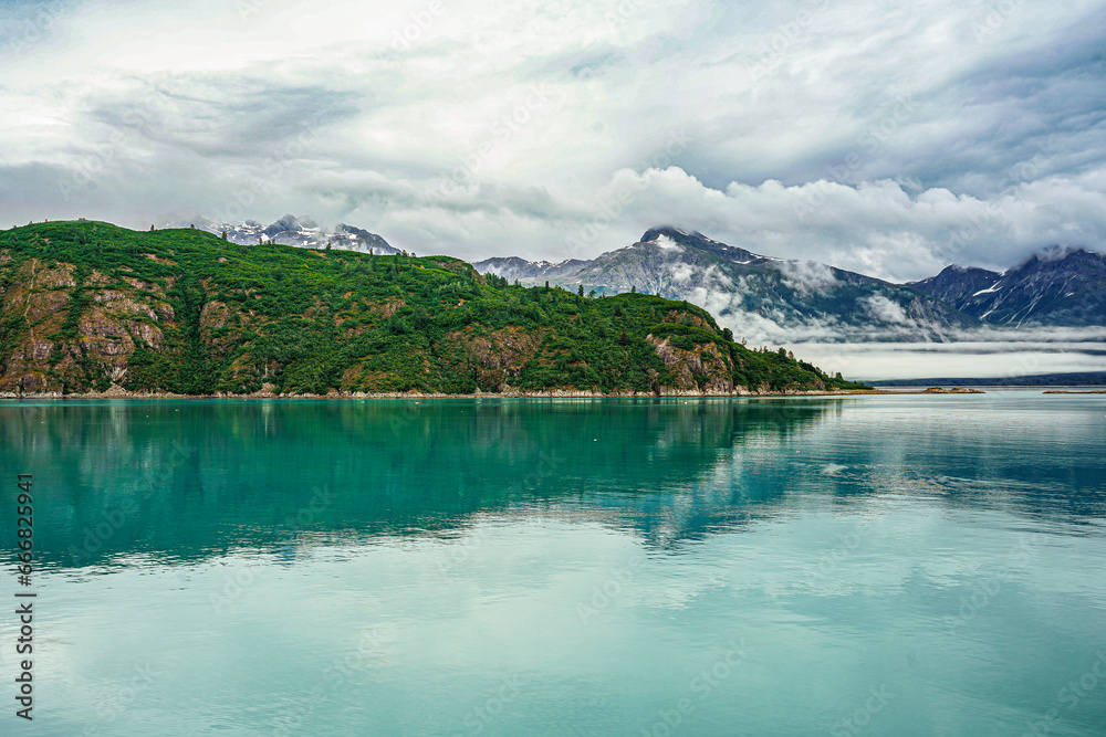 Land before time snow mountains blue waters 