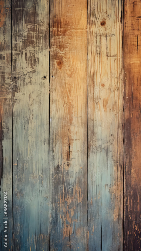 A weathered wooden wall with distressed peeling paint A weathered wooden wall with distressed peeling paint