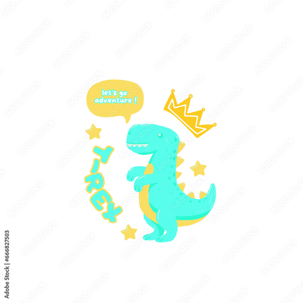 Fototapeta premium t-rex print shirt design for children