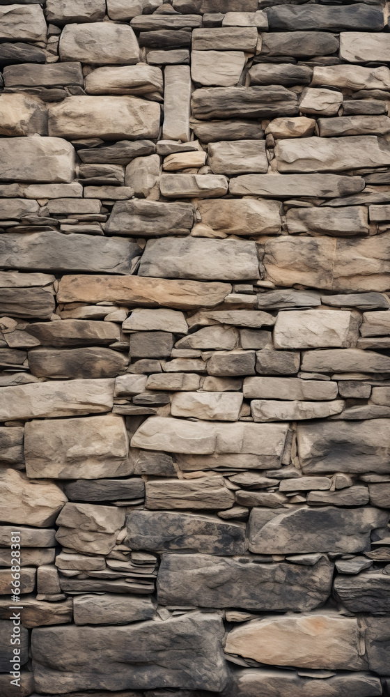 Fototapeta premium A textured stone wall in earth tones