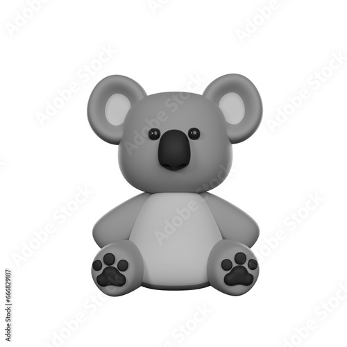 Cute 3D Character Koala Toy