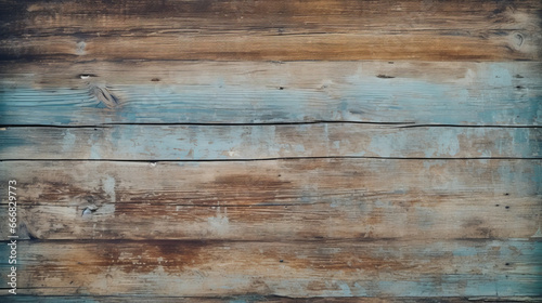 A weathered wooden surface with chipped paint