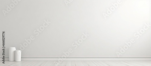 White modern room interior with empty wall mockup ing photo