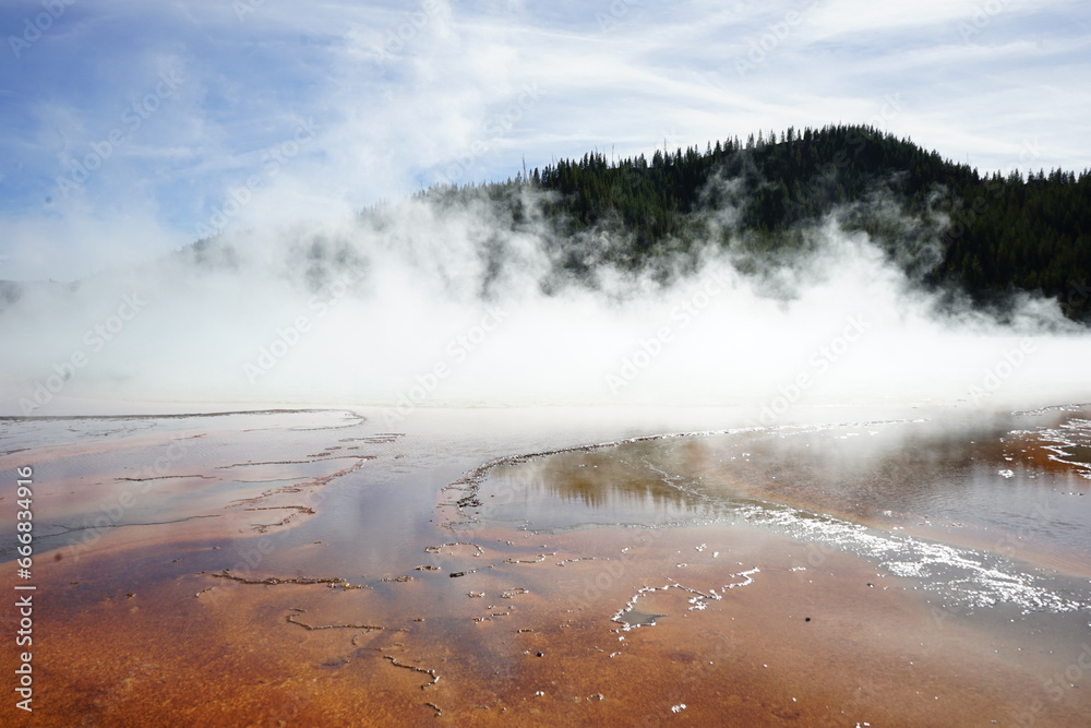 Great Prismatic Spring in Yellowstone Park
