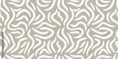 Hand drawn abstract shape seamless pattern background