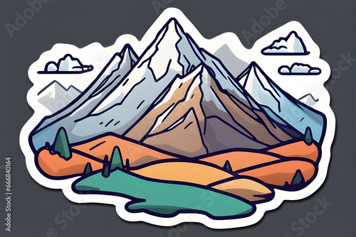 illustration of a mountain landscape