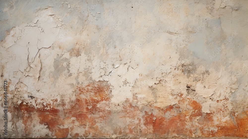 Ancient wall with rough cracked paint, old fresco texture background Ancient wall with rough cracked paint, old fresco texture background