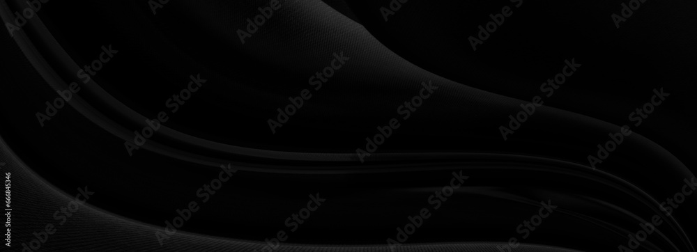 Black gray satin dark fabric texture luxurious shiny that is abstract silk cloth panorama background with patterns soft waves blur beautiful. Black gray satin dark fabric texture luxurious shiny that is abstract silk cloth panorama background with patterns soft waves blur beautiful.