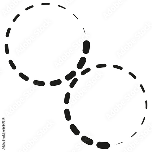 Circle, circular loading icon. Progress, steps, phases indicator. Preloaded, buffer shape. Vector illustration. EPS 10.