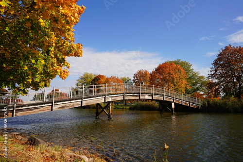 Fall autumn season at Fond du Lac Lakeside Park. 