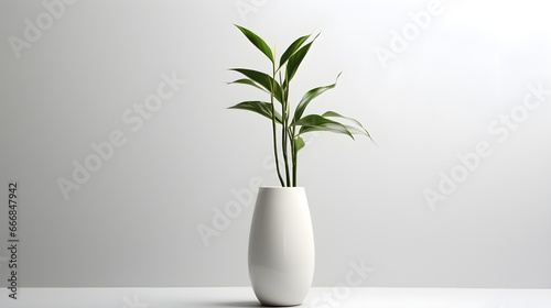 plant in a vase, modern vase and interior plant pot furniture white background