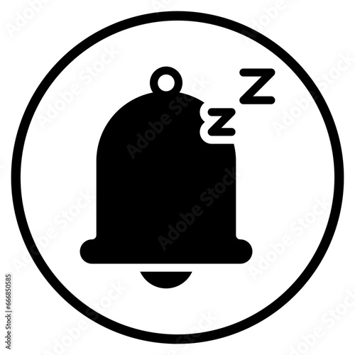 disable alarm glyph icon