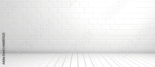 ed illustration of a wall with white tile pattern background