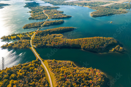 Aerial view of Long Sault Parkway, Canada photo