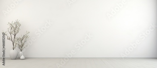 White wall background with a photograph photo